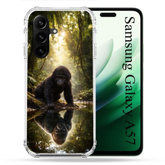 Coque Renforcée Pour Samsung Galaxy A57 5G Animal Gorille Reflet
