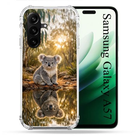 Coque Renforcée Pour Samsung Galaxy A57 5G Animal Koala Reflet