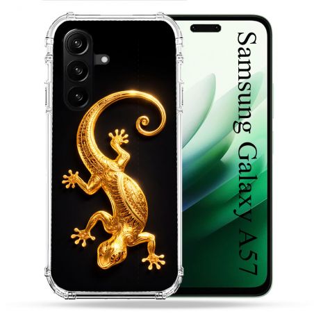 Coque Renforcée Pour Samsung Galaxy A57 5G Animal Lezard Noir 2026