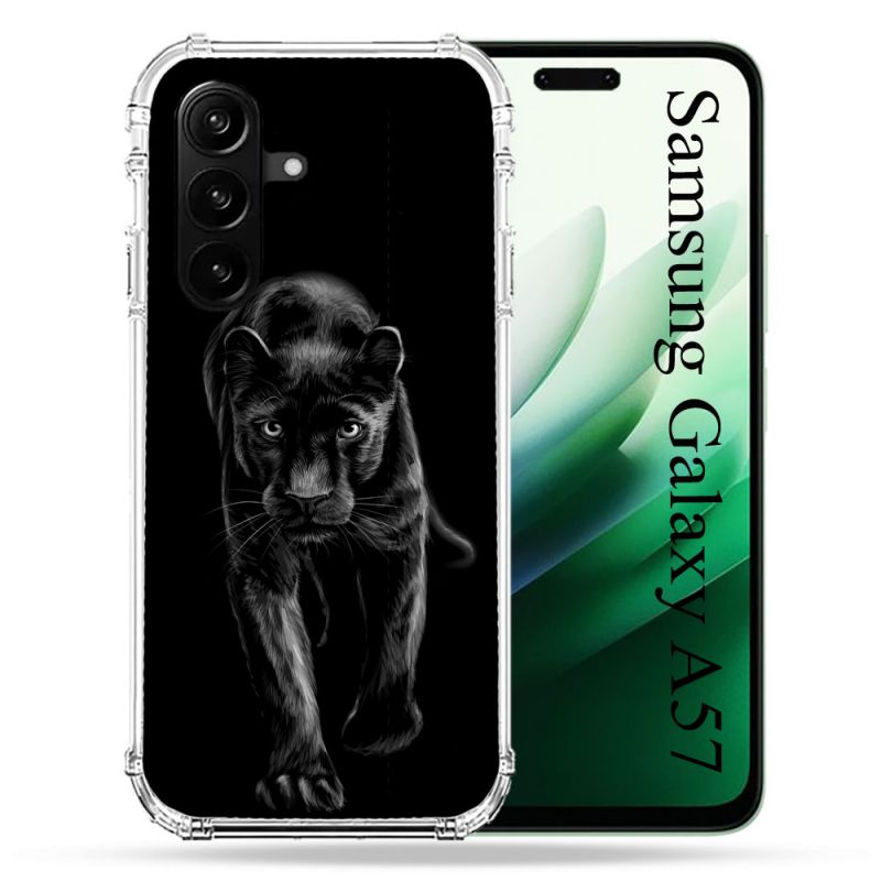 Coque Renforcée Pour Samsung Galaxy A57 5G Animal Panthère Noire