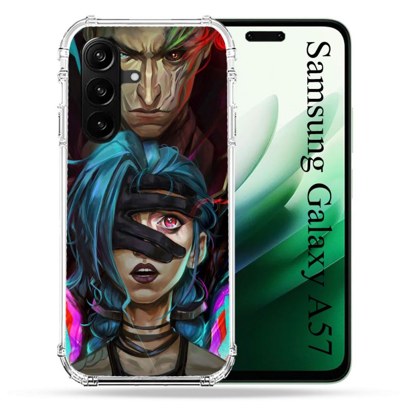 Coque Renforcée Pour Samsung Galaxy A57 5G Arcane Jinx Bleu