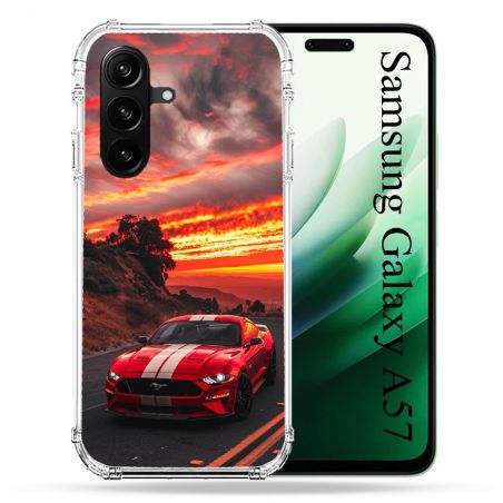 Coque Renforcée Pour Samsung Galaxy A57 5G Ford Mustang GT500 Rouge