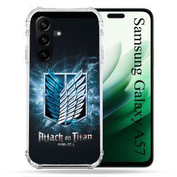 Coque Renforcée Pour Samsung Galaxy A57 5G Manga Attaque Titans Noir