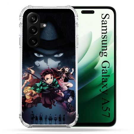 Coque Renforcée Pour Samsung Galaxy A57 5G Manga Demon Slayer Noir