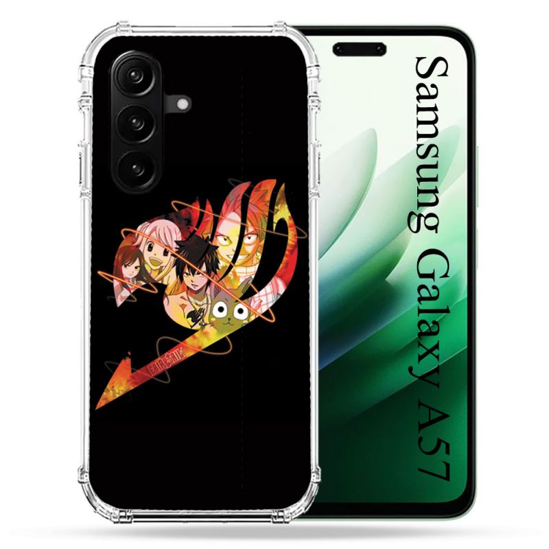 Coque Renforcée Pour Samsung Galaxy A57 5G Manga Fairy Tail Logo Noir