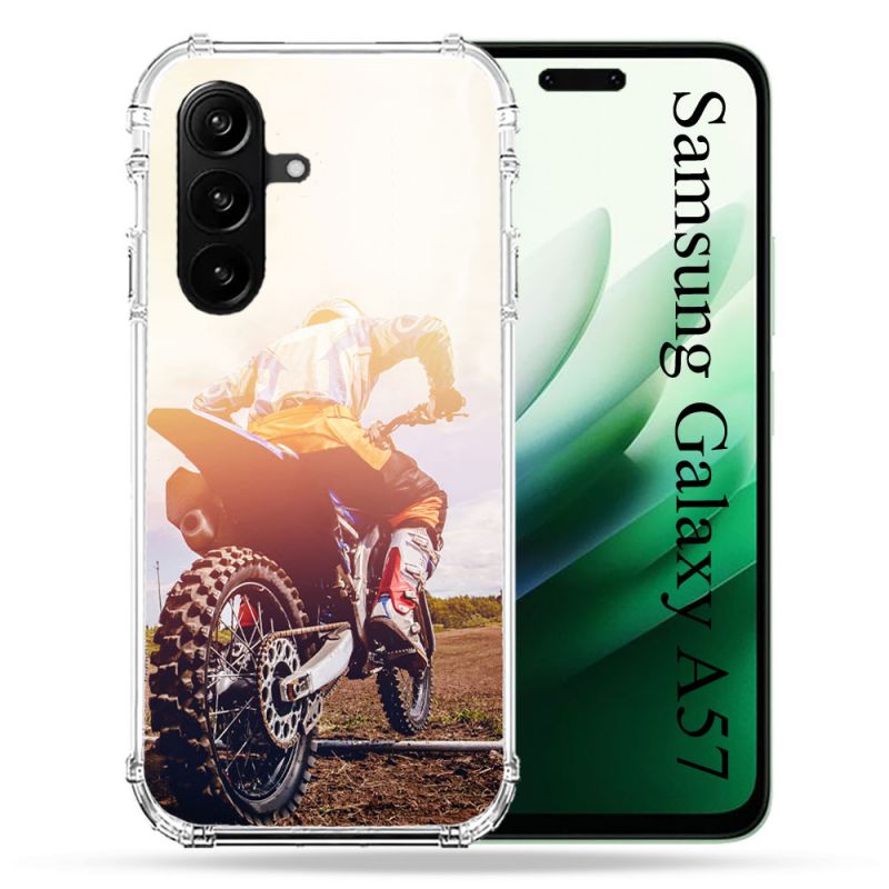 Coque Renforcée Pour Samsung Galaxy A57 5G Moto Cross Soleil