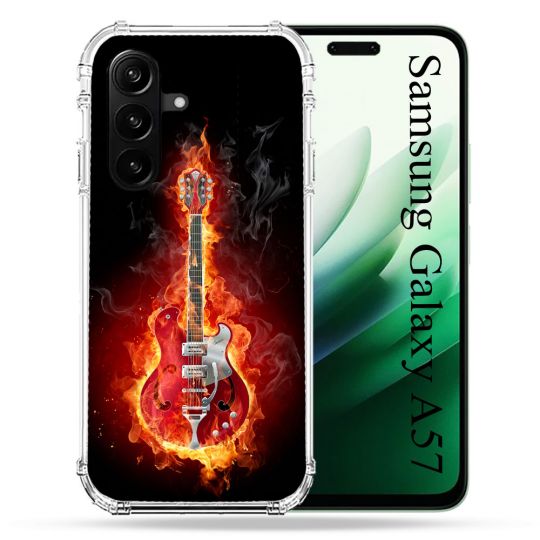 Coque Renforcée Pour Samsung Galaxy A57 5G Musique Guitare Electrique