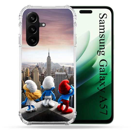 Coque Renforcée Pour Samsung Galaxy A57 5G Schtroumpfs New York