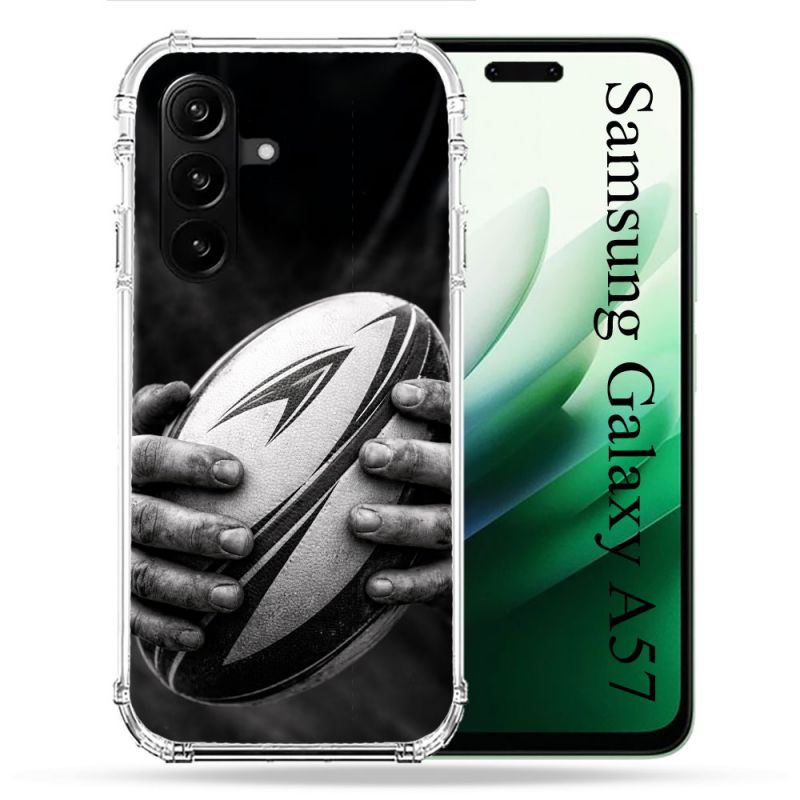 Coque Renforcée Pour Samsung Galaxy A57 5G Sport Rugby Ballon Moderne