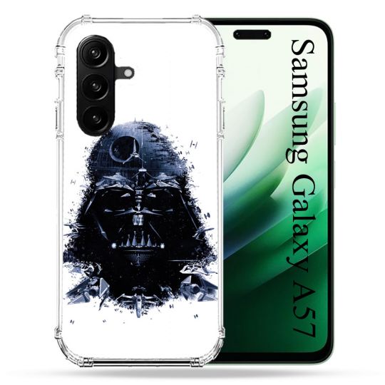 Coque Renforcée Pour Samsung Galaxy A57 5G Star Wars - Dark Vador Blanc