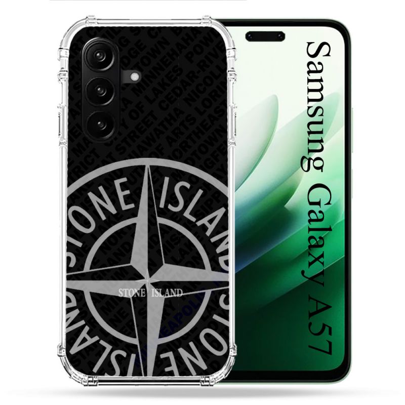 Coque Renforcée Pour Samsung Galaxy A57 5G Stone Island Gris