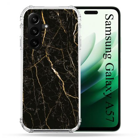Coque Renforcée Pour Samsung Galaxy A57 5G Texture Marbre Noir
