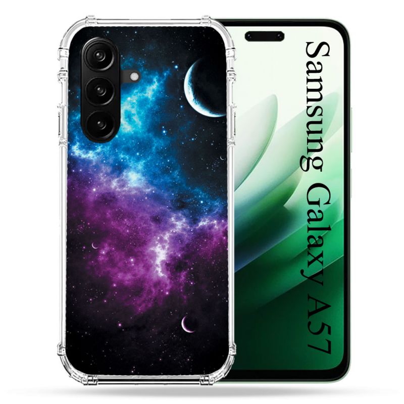 Coque Renforcée Pour Samsung Galaxy A57 5G Univers Bleu Violet