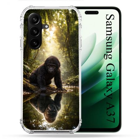 Coque Renforcée Pour Samsung Galaxy A37 5G Animal Gorille Reflet