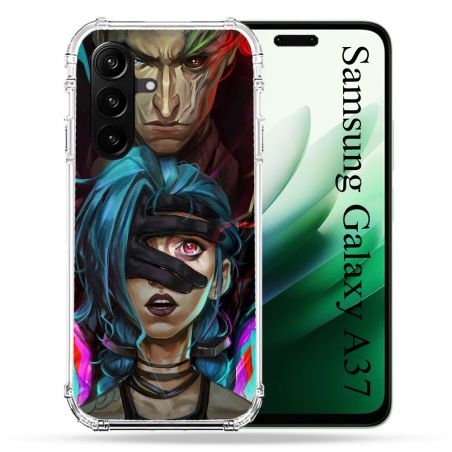 Coque Renforcée Pour Samsung Galaxy A37 5G Arcane Jinx Bleu