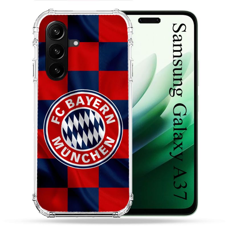 Coque Renforcée Pour Samsung Galaxy A37 5G Foot Bayern Munich Carreaux