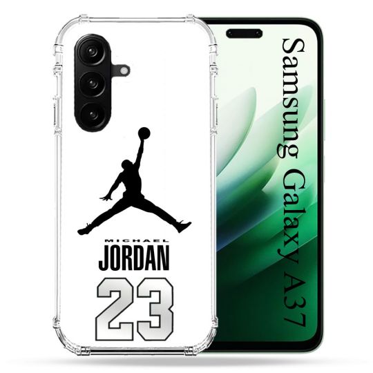 Coque Renforcée Pour Samsung Galaxy A37 5G Jordan 23 Blanc