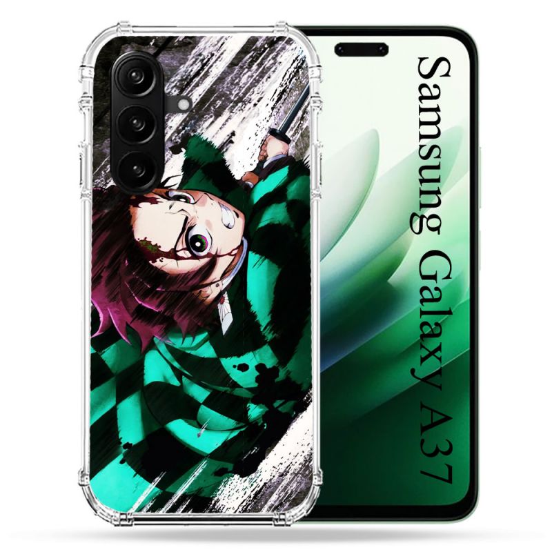 Coque Renforcée Pour Samsung Galaxy A37 5G Manga Demon Slayer Tanjiro