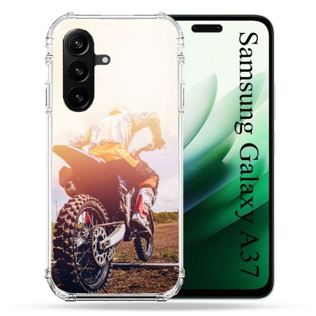 Coque Renforcée Pour Samsung Galaxy A37 5G Moto Cross Soleil