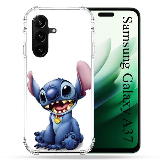 Coque Renforcée Pour Samsung Galaxy A37 5G Stitch Blanc