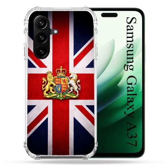 Coque Renforcée Pour Samsung Galaxy A37 5G Voyage Drapeau Grande Bretagne UK