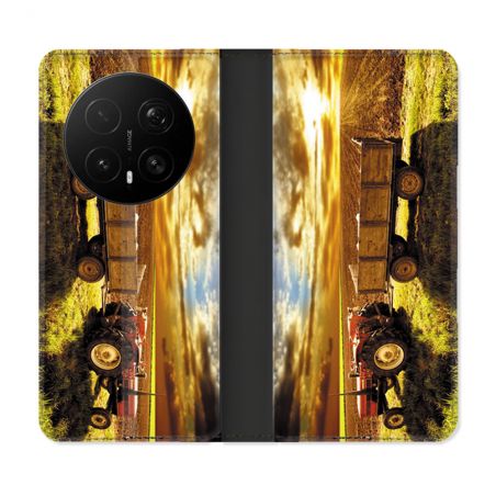 Housse Cuir Portefeuille Pour Honor Magic 8 Pro 5G Agriculture Tracteur Color