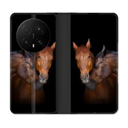 Housse Cuir Portefeuille Pour Honor Magic 8 Pro 5G Animal Cheval Marron