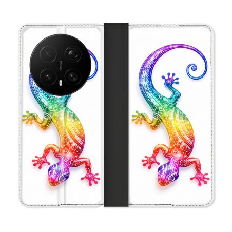 Housse Cuir Portefeuille Pour Honor Magic 8 Pro 5G Animal Salamandre Color 2026