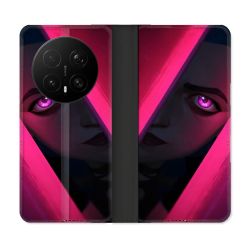 Housse Cuir Portefeuille Pour Honor Magic 8 Pro 5G Arcane Jinx Rose