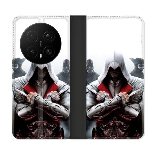 Housse Cuir Portefeuille Pour Honor Magic 8 Pro 5G Assassin Creed Mask