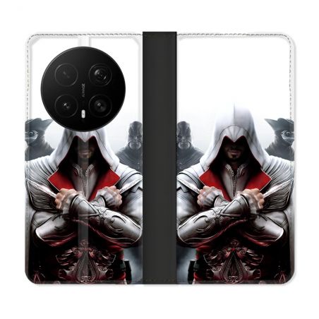 Housse Cuir Portefeuille Pour Honor Magic 8 Pro 5G Assassin Creed Mask