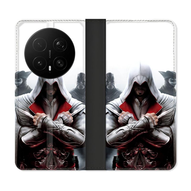 Housse Cuir Portefeuille Pour Honor Magic 8 Pro 5G Assassin Creed Mask