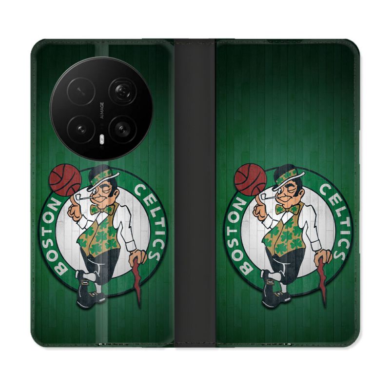 Housse Cuir Portefeuille Pour Honor Magic 8 Pro 5G Basket Boston Celtics