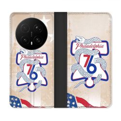 Housse Cuir Portefeuille Pour Honor Magic 8 Pro 5G Basket Philadelphia 76ers