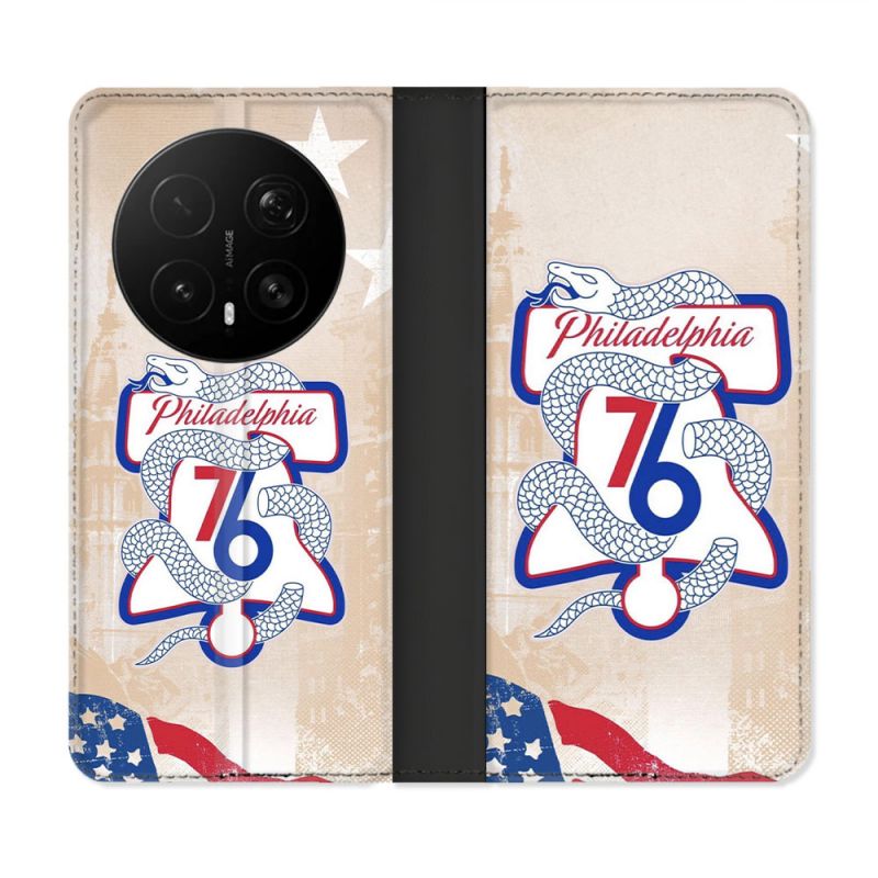 Housse Cuir Portefeuille Pour Honor Magic 8 Pro 5G Basket Philadelphia 76ers