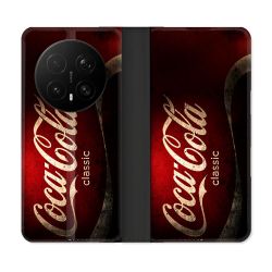 Housse Cuir Portefeuille Pour Honor Magic 8 Pro 5G Coca Cola Classique