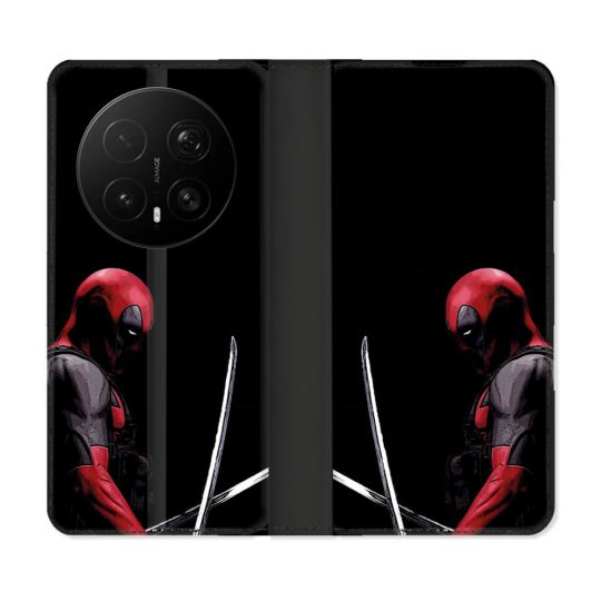 Housse Cuir Portefeuille Pour Honor Magic 8 Pro 5G Deadpool Epee