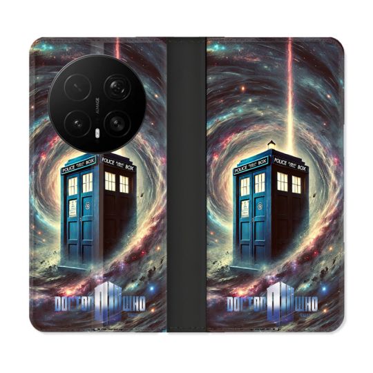 Housse Cuir Portefeuille Pour Honor Magic 8 Pro 5G Dr Who Tardis Univers