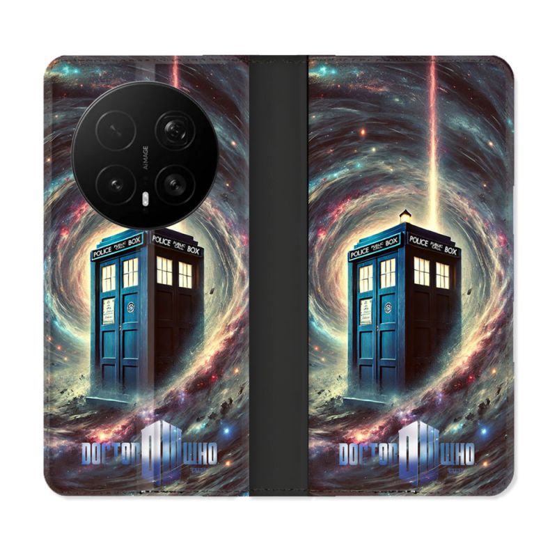 Housse Cuir Portefeuille Pour Honor Magic 8 Pro 5G Dr Who Tardis Univers