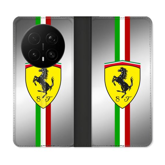 Housse Cuir Portefeuille Pour Honor Magic 8 Pro 5G Ferrari Ligne
