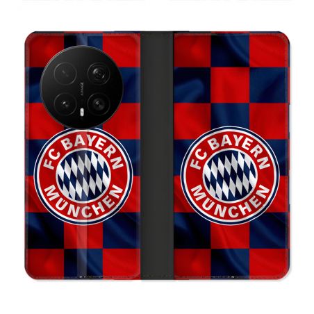 Housse Cuir Portefeuille Pour Honor Magic 8 Pro 5G Foot Bayern Munich Carreaux