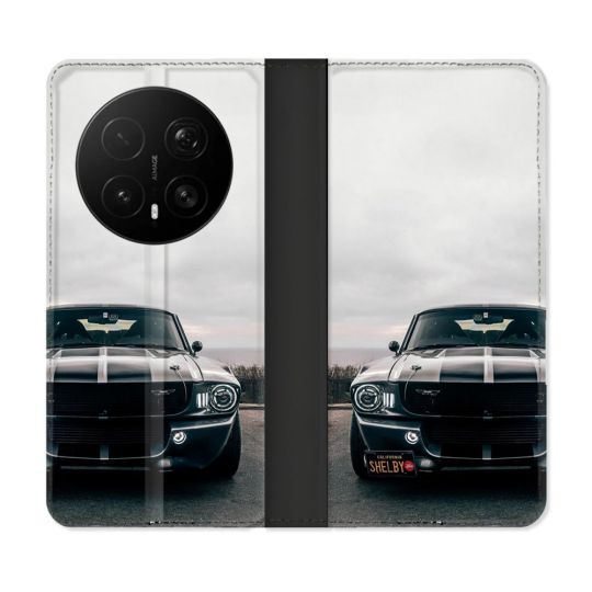 Housse Cuir Portefeuille Pour Honor Magic 8 Pro 5G Ford Mustang GT500 Vintage