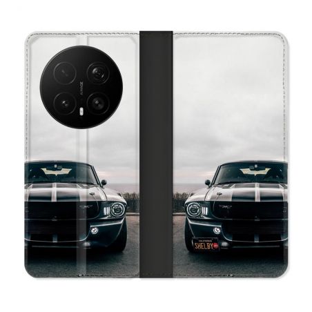 Housse Cuir Portefeuille Pour Honor Magic 8 Pro 5G Ford Mustang GT500 Vintage