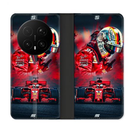 Housse Cuir Portefeuille Pour Honor Magic 8 Pro 5G Formule 1 F1 Ferrari