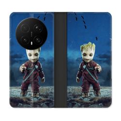 Housse Cuir Portefeuille Pour Honor Magic 8 Pro 5G Groot Bleu