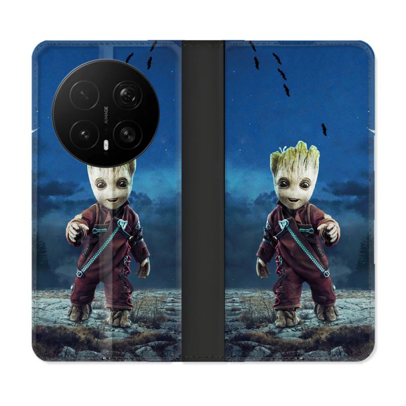 Housse Cuir Portefeuille Pour Honor Magic 8 Pro 5G Groot Bleu