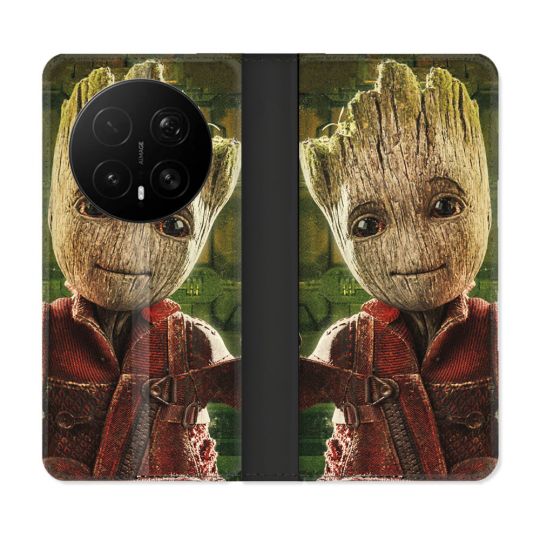 Housse Cuir Portefeuille Pour Honor Magic 8 Pro 5G Groot Vert