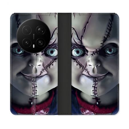 Housse Cuir Portefeuille Pour Honor Magic 8 Pro 5G Horreur Chucky Cicatrice
