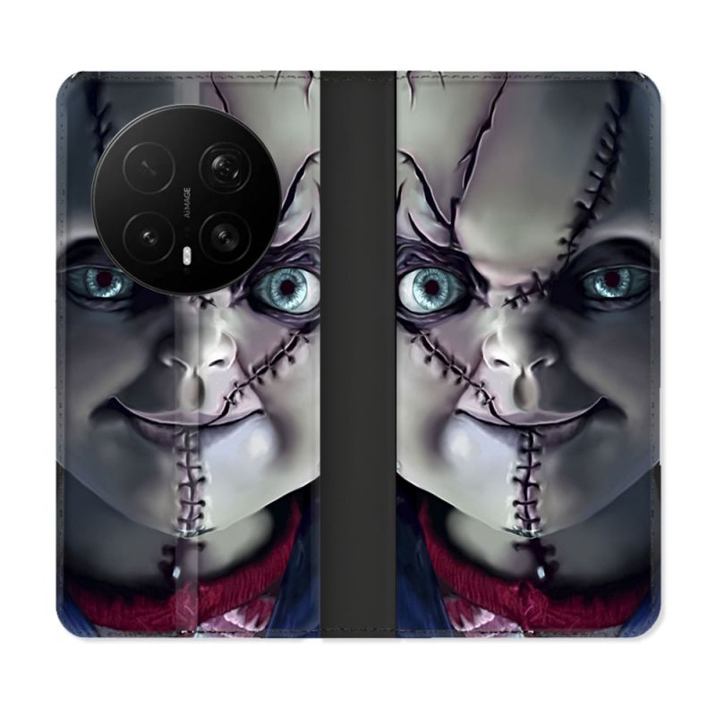 Housse Cuir Portefeuille Pour Honor Magic 8 Pro 5G Horreur Chucky Cicatrice