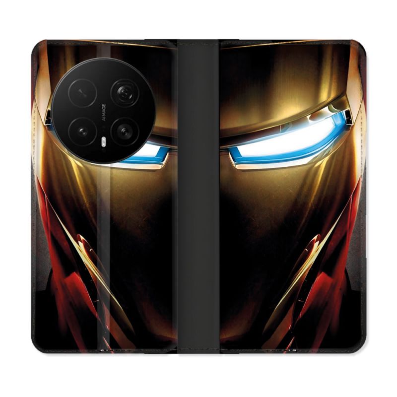 Housse Cuir Portefeuille Pour Honor Magic 8 Pro 5G Iron Man Casque